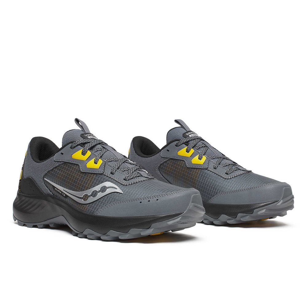 Saucony Aura TR Wide Gri Inchis | 7650YOZWG