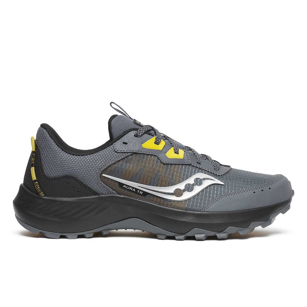 Saucony Aura TR Wide Gri Inchis | 7650YOZWG