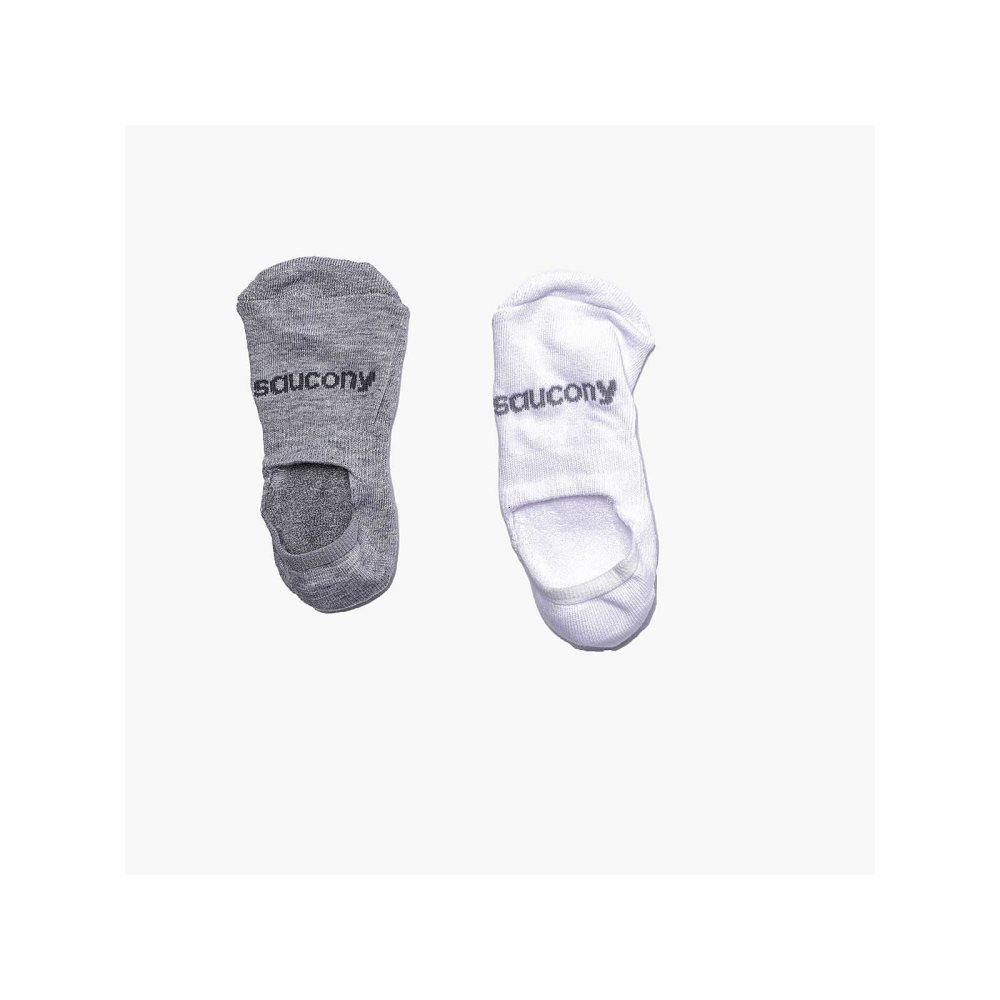 Saucony Cushioned Invisible Liner 8-Pack Albi Gri | 9261CSUEN