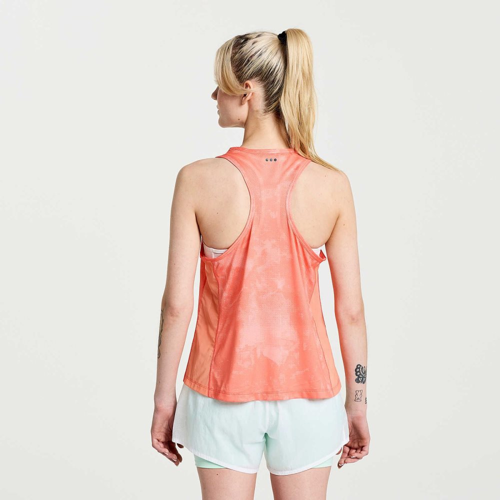Saucony Elevate Tank Top Zenith Tie-Dye Print | 1235JNYGW