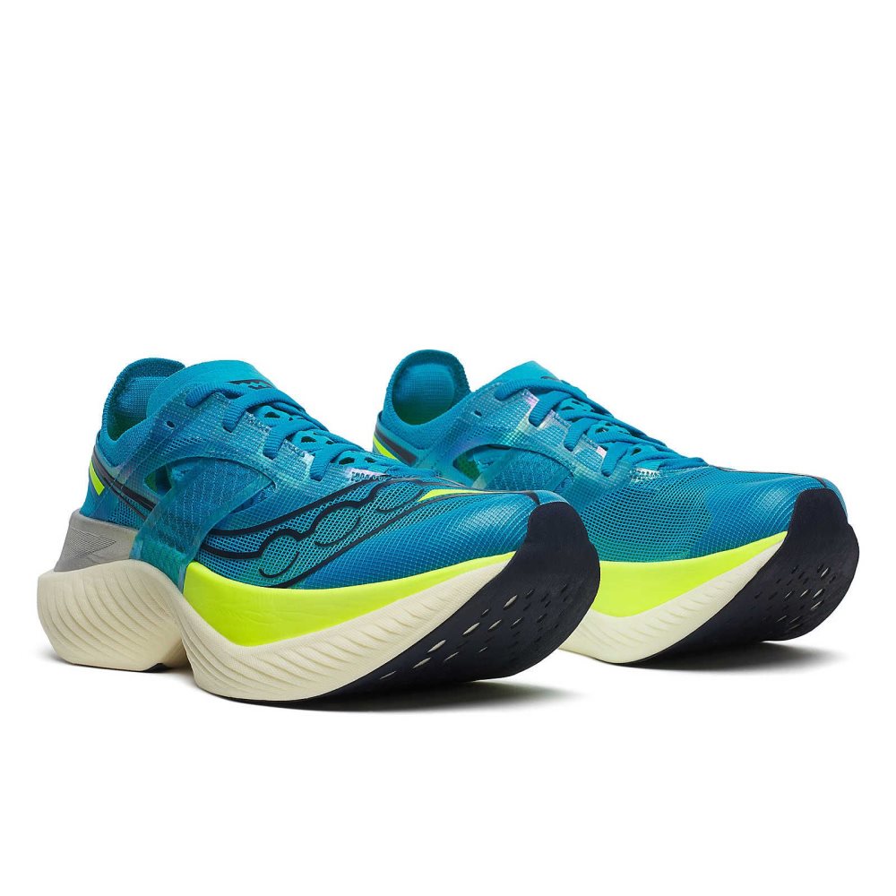 Saucony Endorphin Elite ViZiBlue Citron | 2674DUYHE