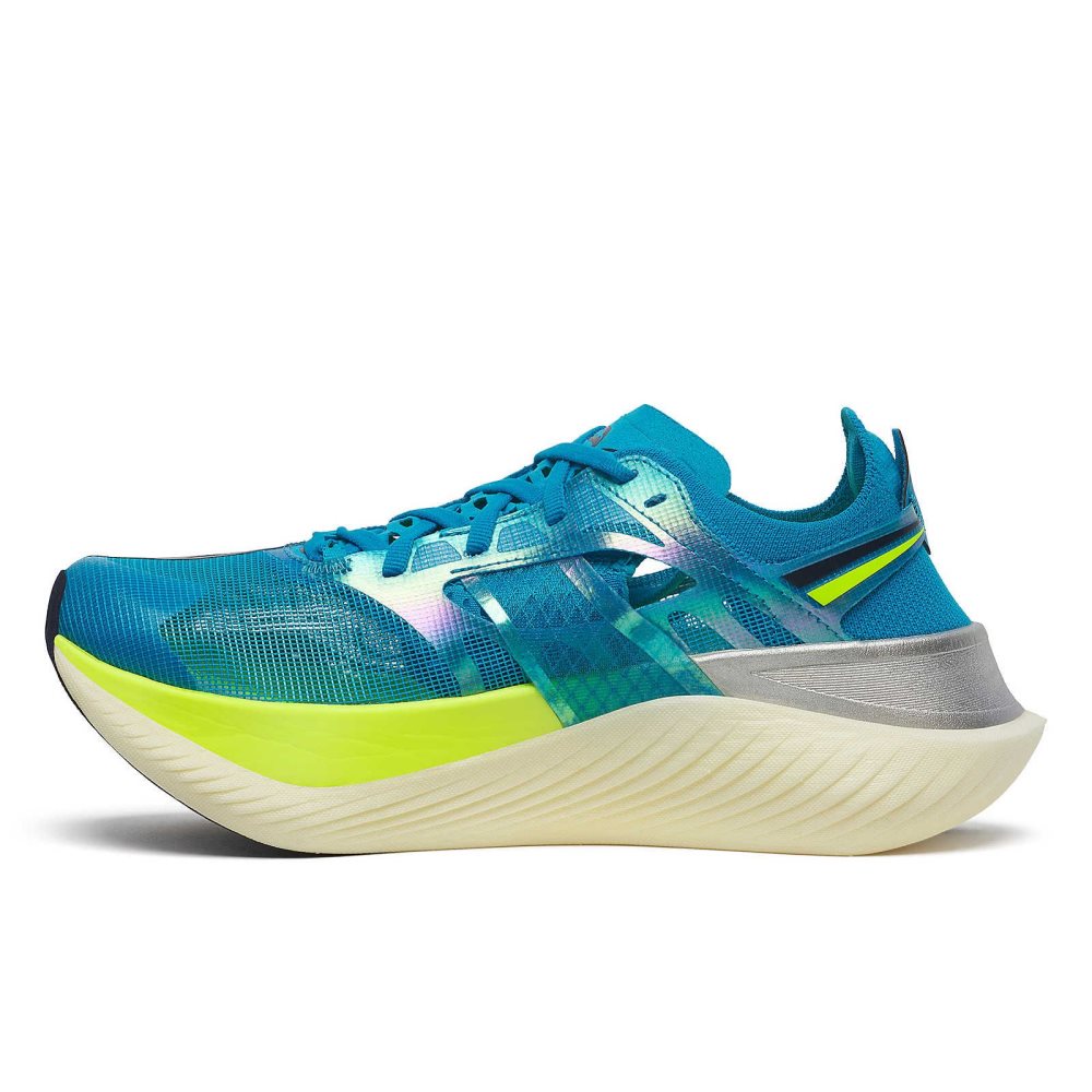 Saucony Endorphin Elite ViZiBlue Citron | 2674DUYHE