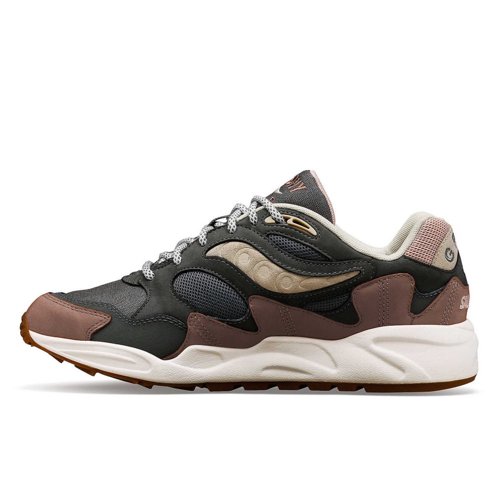 Saucony Grid Shadow 2 Secure Gri Maro | 6078QOADI