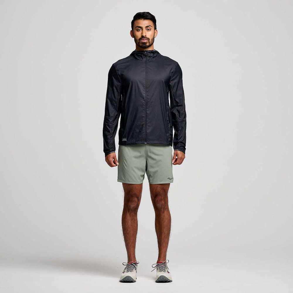 Saucony Peregrine Packaway Jacket Negrii | 9056MTHKF