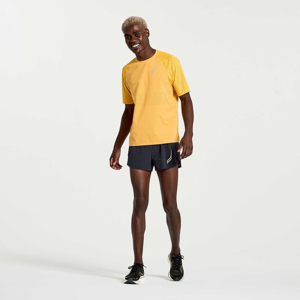 Saucony Pinnacle Short Sleeve Portocalii | 7130OQLRB