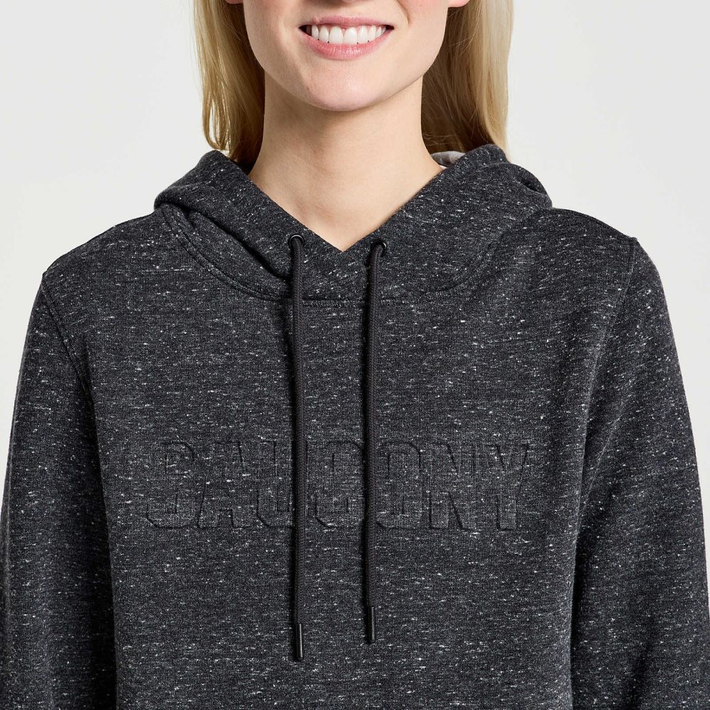 Saucony Rested Hoodie Negrii | 6217FGKJU