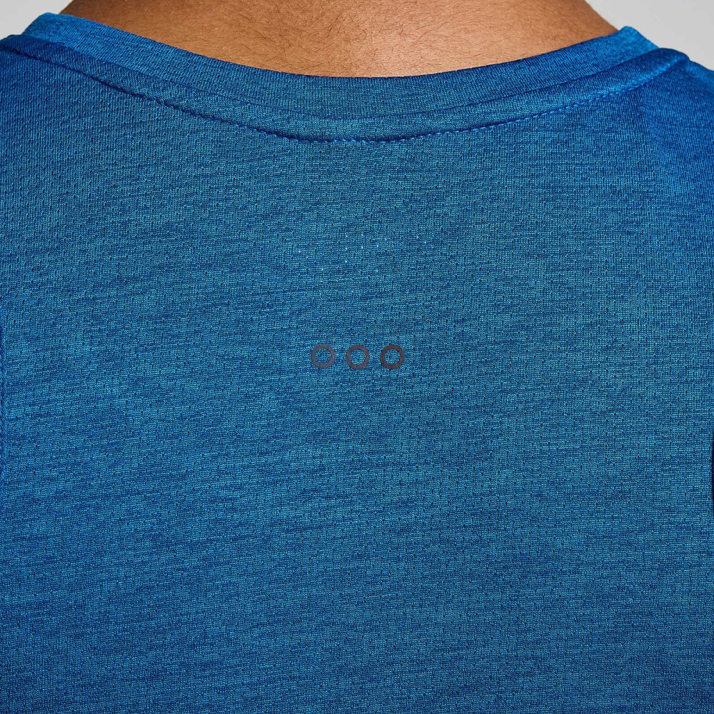 Saucony Stopwatch Singlet Superblue Heather | 9783VXZFJ